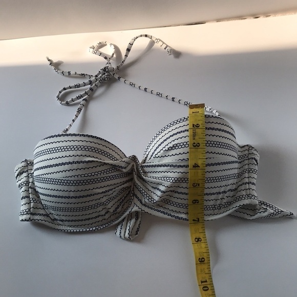 Chain link honey comb blue white print bikini set swimwear holiday vacation - Picture 16 of 17